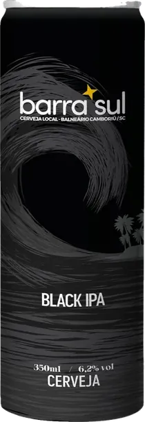 Lata de Black IPA Barra Sul, 350 ml