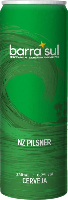 Lata de NZ Pilsner Barra Sul, 350 ml